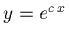 $y = e^{c\,x}$